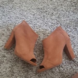 Jessica Simpson Suede Burnt Orange Heels